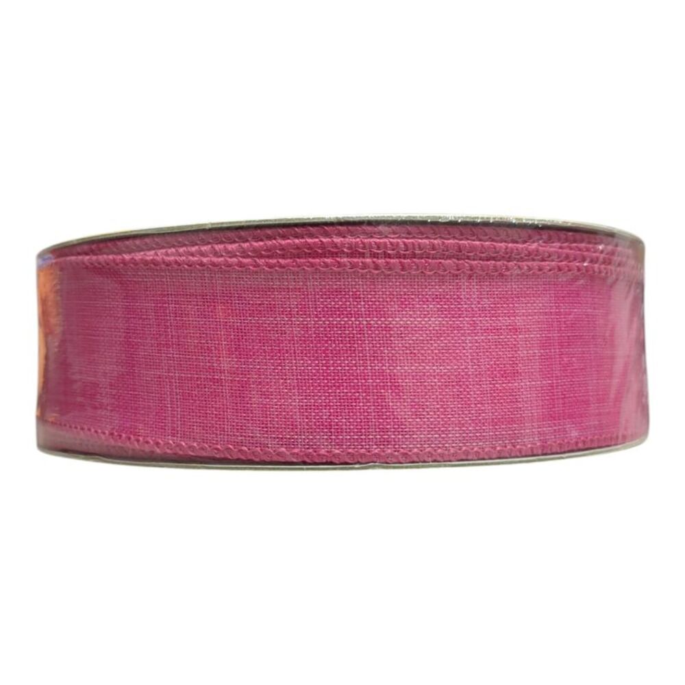Member's Mark Wired Edge Premium Spring Ribbon, 1.5in Wide x 50yds - Deep Pink